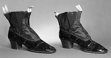 Wedding boots, Leather, silk, elastic, Belgian